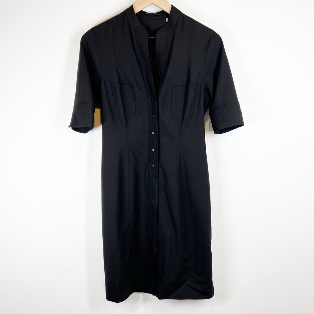 Elie Tahari Snap Button Chest Sheath Dress